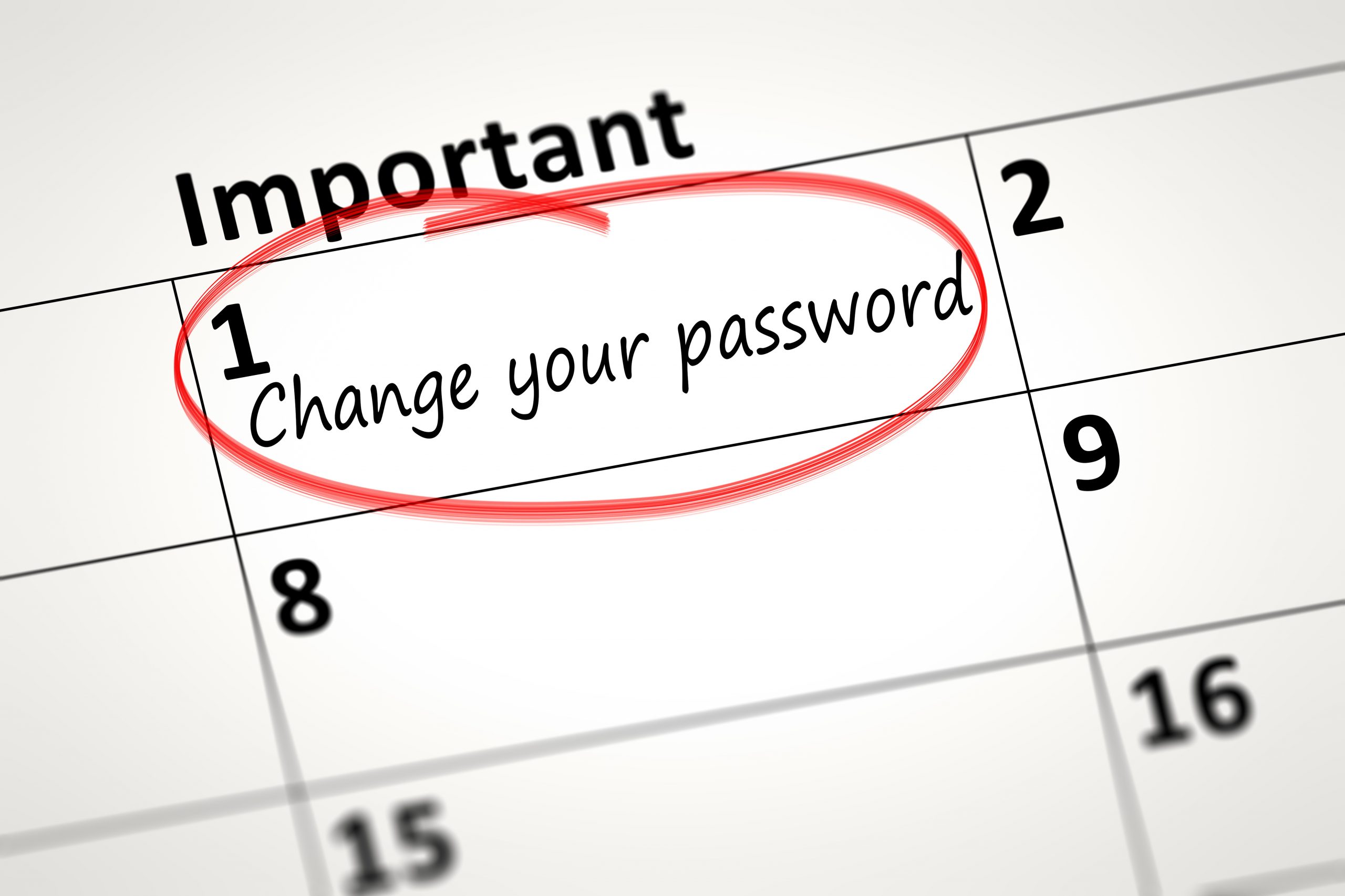 create policies on scheduled password changes